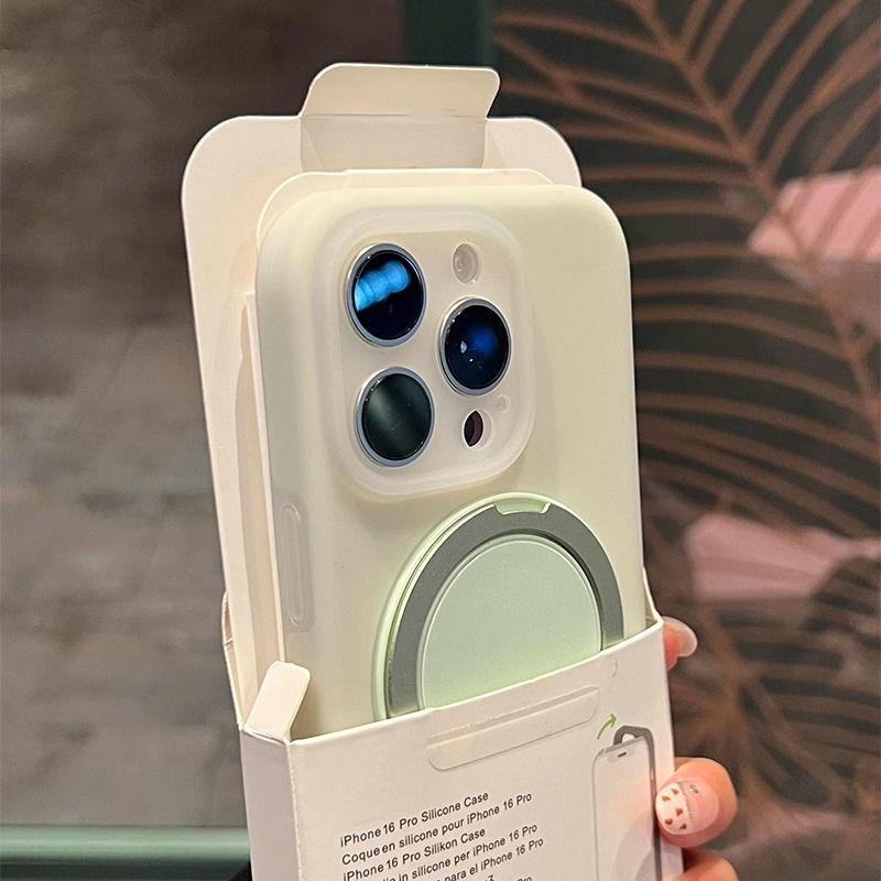 2025新款适用苹果17promax的手机壳iphone16pro新款液态硅胶14pro全包防摔软壳15pm绿色带支架磁吸13高级感女