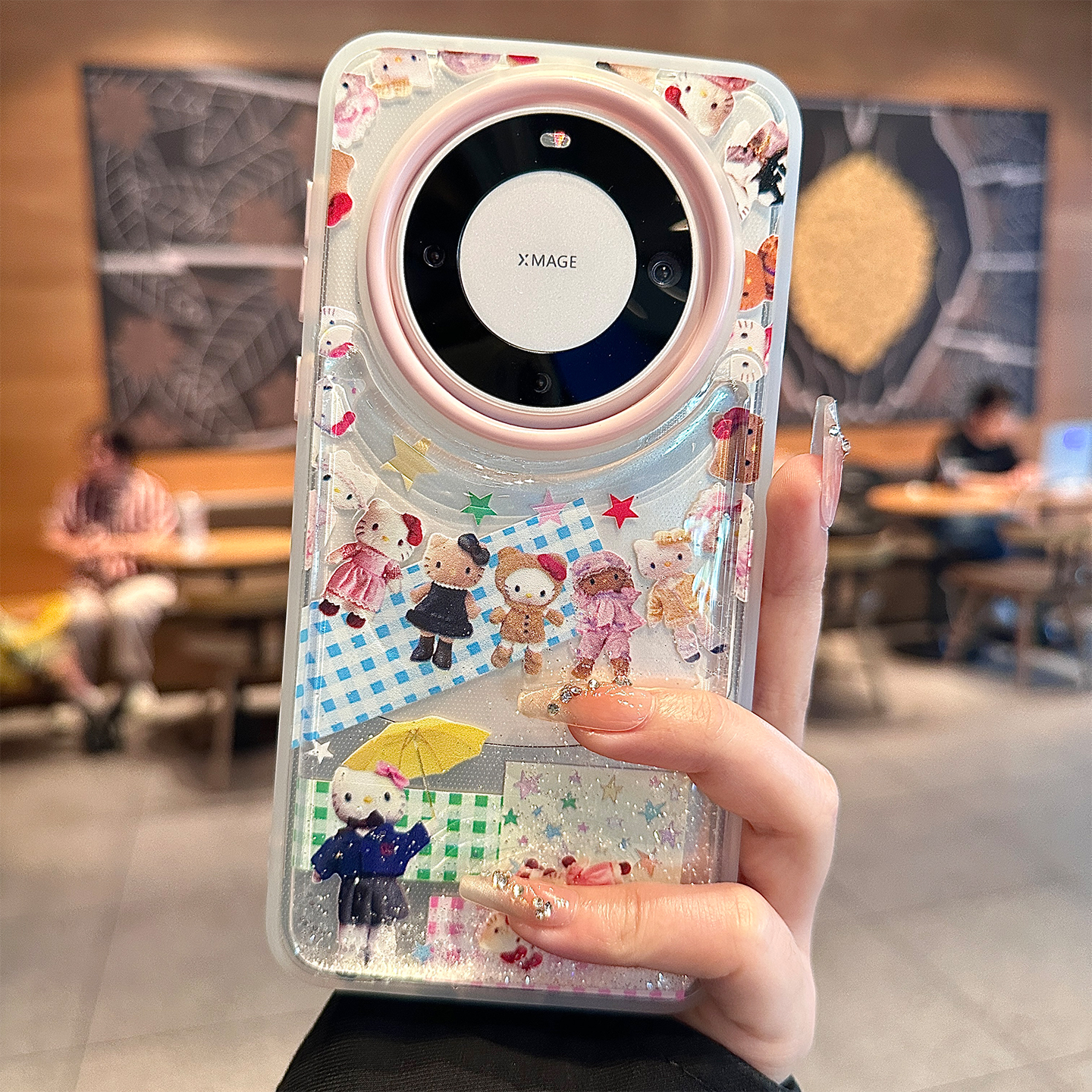 酷图适用华为mate70pro+手机壳可爱少女心kt猫Mate60pro卡通流沙壳mate70创意新款pura70pro+防摔保护套女款