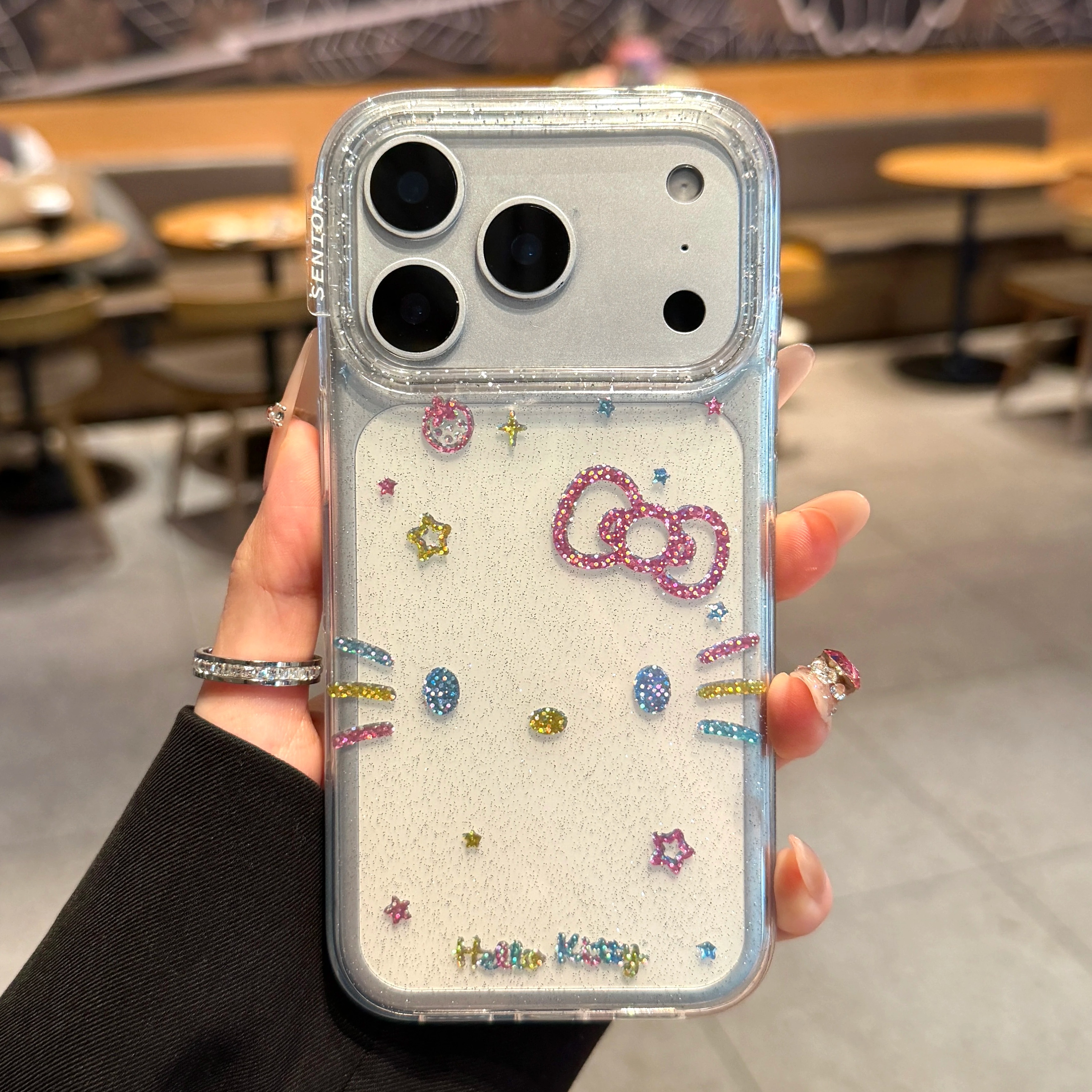 适用苹果17promax手机壳新款iphone17pro闪粉可爱凯蒂猫16pro保护套透明14全包防摔15pm超薄16高级感17网红女