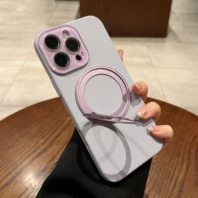 爆款荔枝纹磁吸支架适用苹果系列