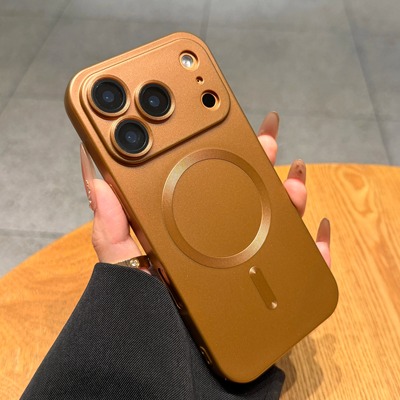 适用苹果17promax手机壳新款自带镜头膜iphone16pro保护套Air磨砂不沾指纹15小众高级感14奢华13全包防摔12pm