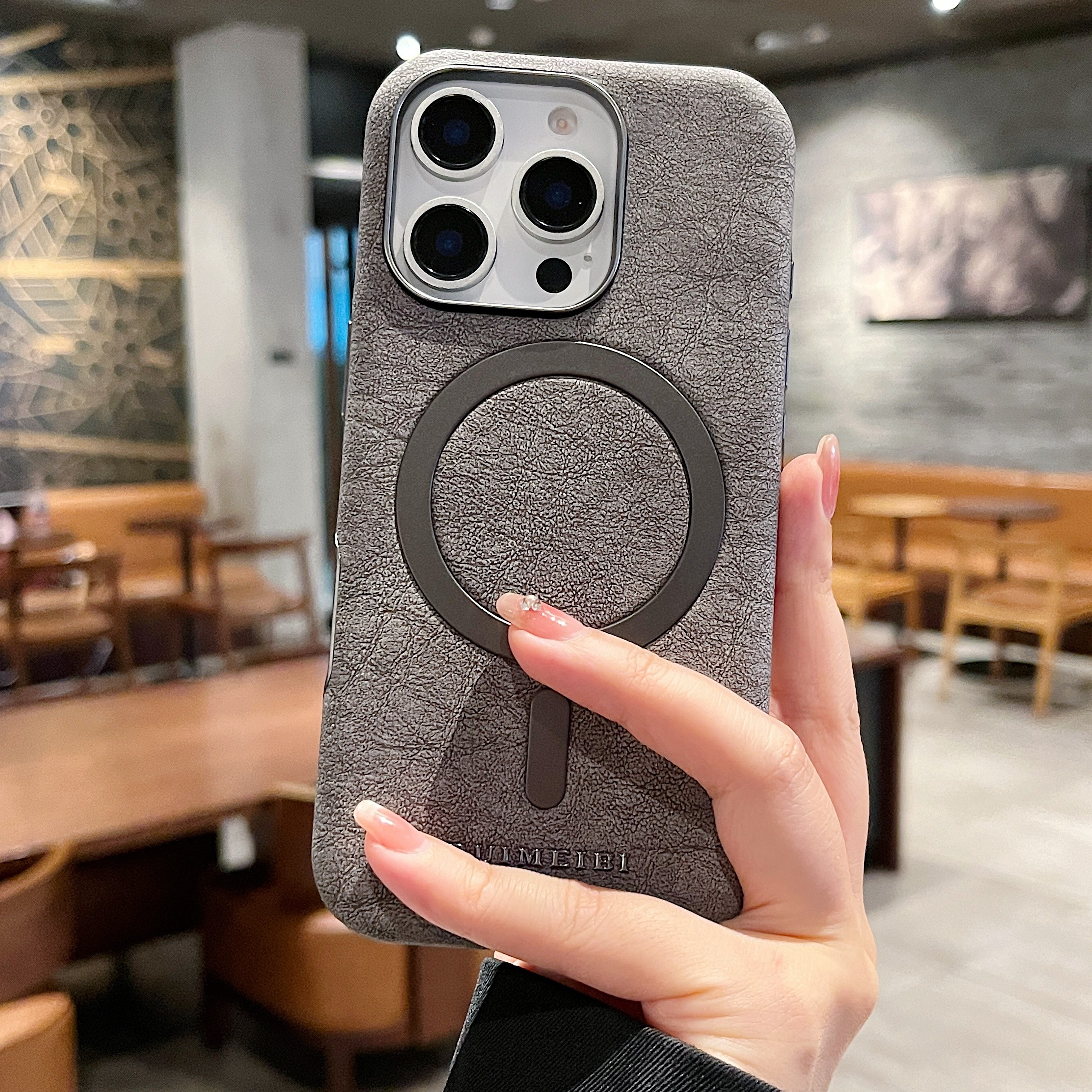 酷图复古皮质磁吸壳苹果16promax手机壳新款苹果15Pro 保护套iphone14高级感苹果13防摔14男女Pro适用16plus