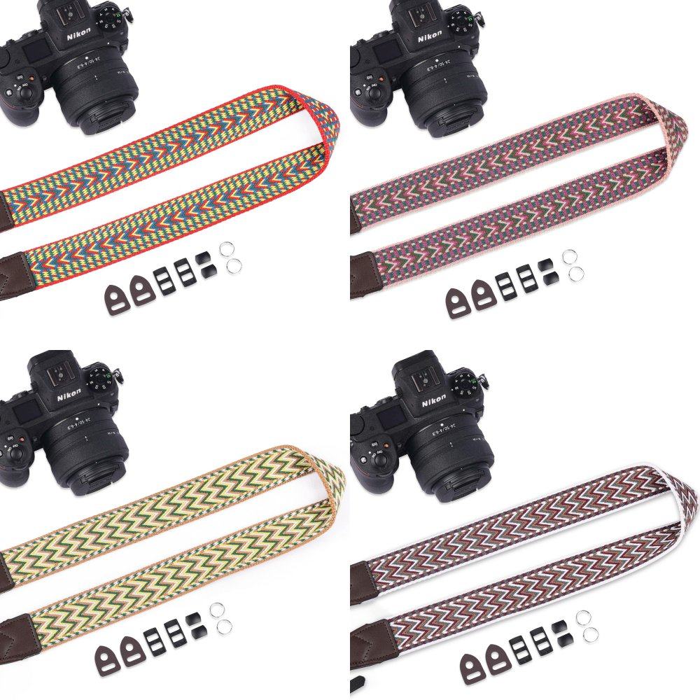 背包客Z20民族风炫彩相机T0336肩带专业摄影棉织背带复古简约织带