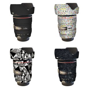 漫步驴适用于佳能EF24 USM一代镜头碳纤维保护贴纸无痕背胶 105f4