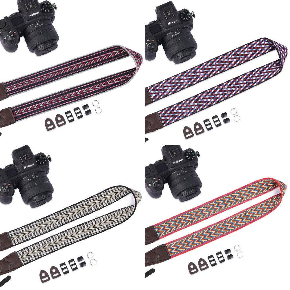 背包客Z20民族风炫彩相机T0301肩带专业摄影棉织背带复古简约织带