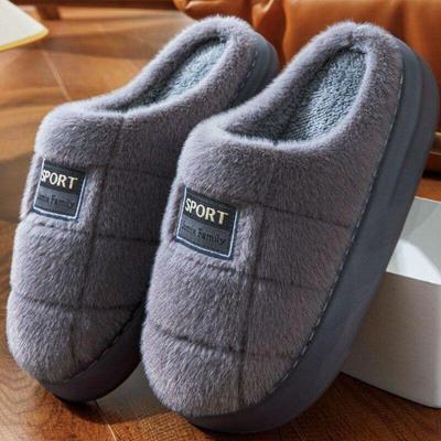 大码棉拖鞋男女冬季加厚底家居家用室内防滑保暖冬天棉拖鞋可外穿