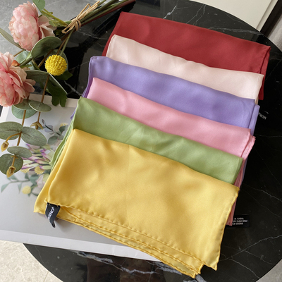 100%桑蚕丝百搭纯色小方巾