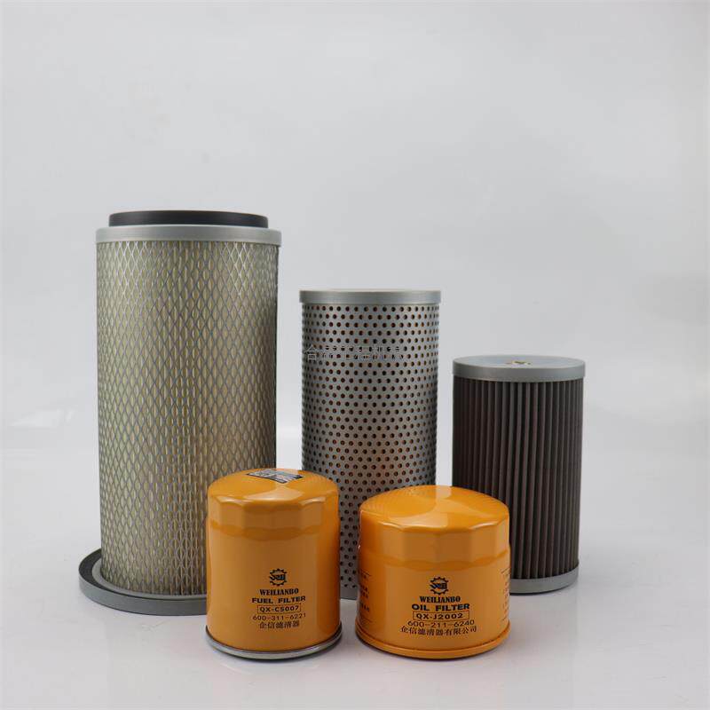 适用挖掘机小松pc60-5 60-6机油柴油空气滤芯液压进油回油滤清器