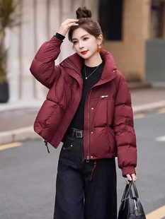 羽绒服女短款2025年冬季爆款小个子韩版宽松时尚保暖白鸭绒外套潮