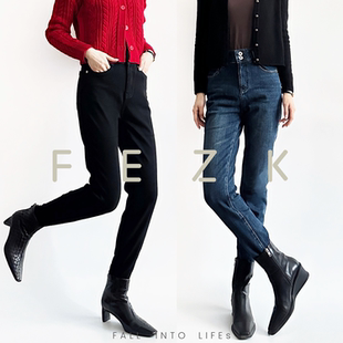 双扣高腰收腹小脚靴裤 life•高弹柔软加绒四面弹 FX810 Free FEZK