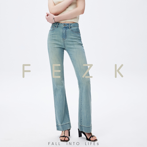 FEZK·法式灵感•浪漫格调 凸显身材比例 显瘦微喇牛仔裤FL27
