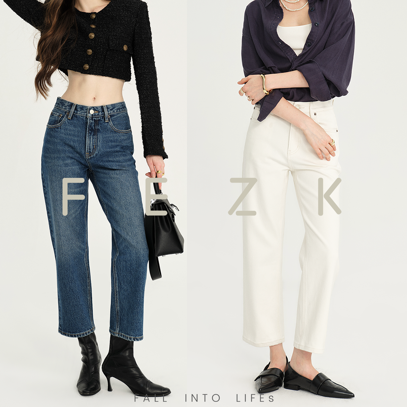 FEZKFree life•挺括版型 四季常青重构款 舒适九分小直筒FS965