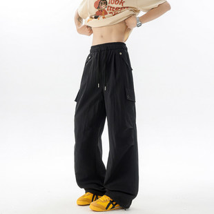 男2026夏季 裤 阔腿降落伞兵工装 子 冰丝薄款 防晒冲锋登山裤 新款 美式