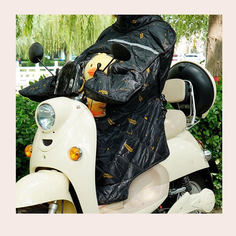 亲子儿童款电动车挡风被冬季加绒保暖加厚电瓶摩托防风罩防水冬款