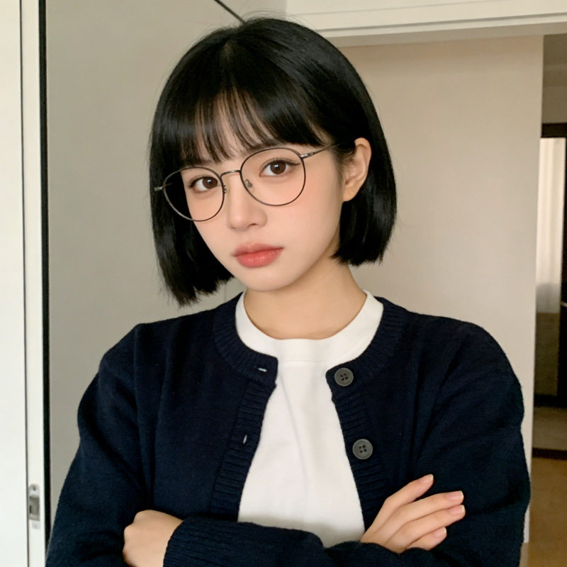 假发女生短发bobo空气刘海齐刘海学生发套波波头自然蓬松厂家