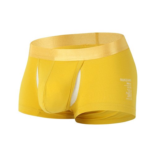 WJ网将男士内裤太空仓棉料平角裤低腰时尚透气吸汗亲肤1051