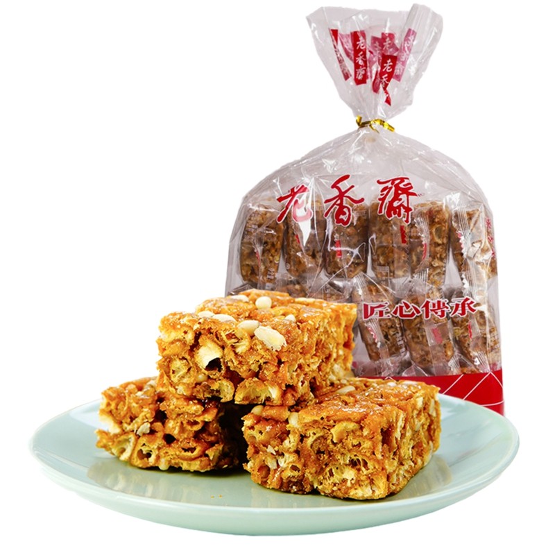 上海特产糕点老香斋松仁一口香城隍庙小吃手工沙琪玛酥脆零食包邮
