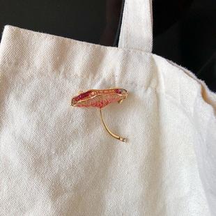 大衣配饰复古荷叶胸针女中国风高级感精致时尚 秋冬新款 胸花
