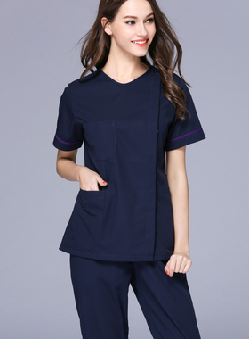 玫绮格修身护士服前台导购服美容整形医院女医生短袖洗手衣护理服