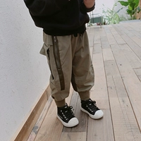 Quần bé trai bình thường 2019 mùa thu mới trẻ em nước ngoài hoang dã dài quần bé phiên bản Hàn Quốc của Harlan overalls thủy triều - Quần quần áo trẻ em xuất khẩu