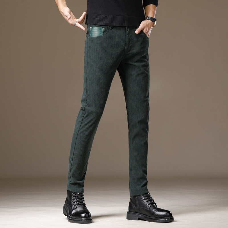 2025秋冬新款修身灯芯绒裤子