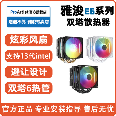 雅浚B6双塔散热器六热管12代1240