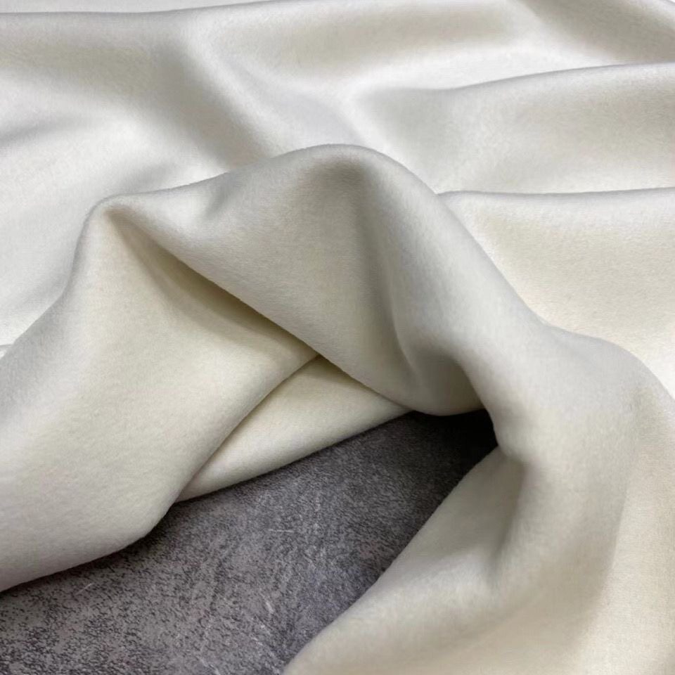春秋米色毛呢仿羊绒布料单面仿羊毛呢子布料大衣风衣服装面料