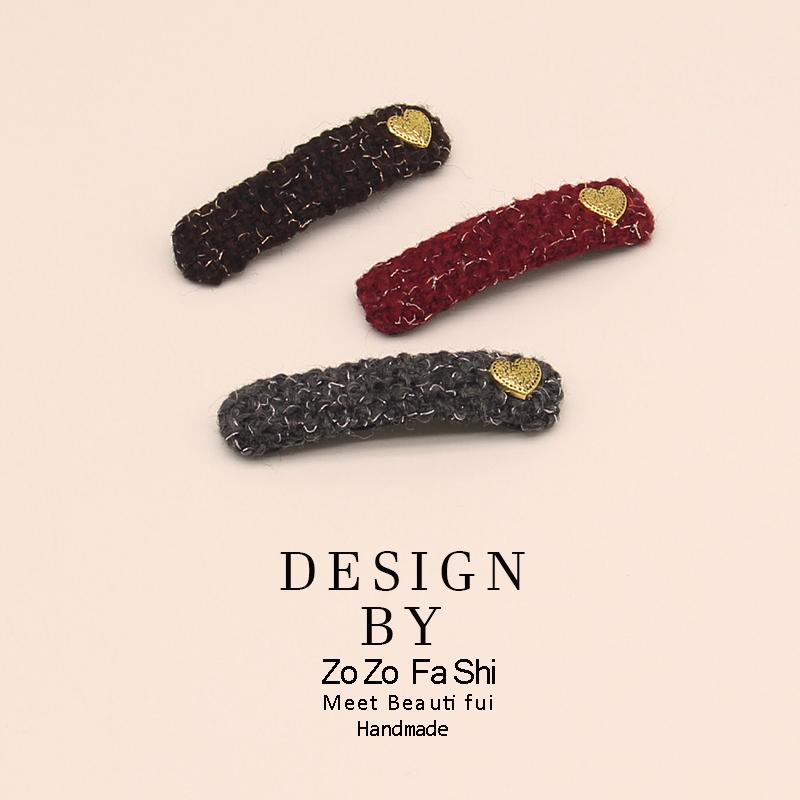 韩国网红爱心边夹发饰