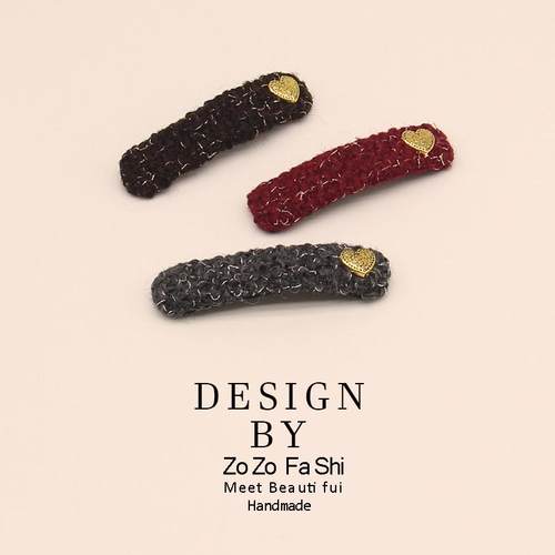 韩国网红爱心边夹发饰