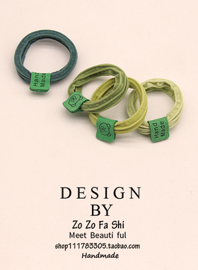 韩国绿色系毛巾圈扎丸子头可爱头绳头饰发圈成人橡皮筋发绳发饰女