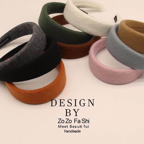 新款外出秋冬高颅顶头箍毛呢气质