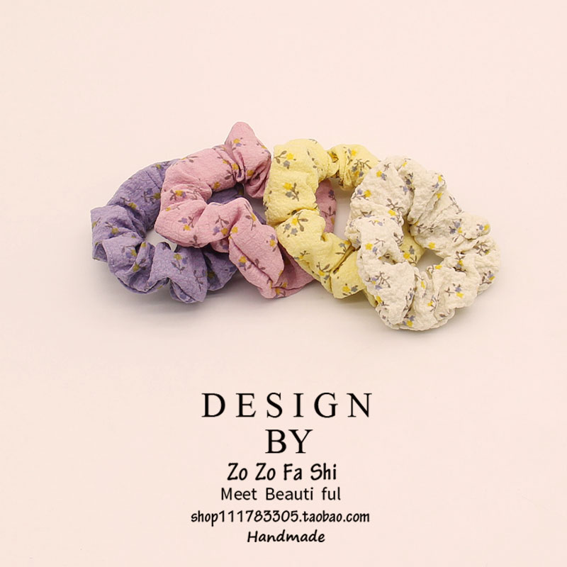 2022新柔软大肠发圈bm碎花布艺