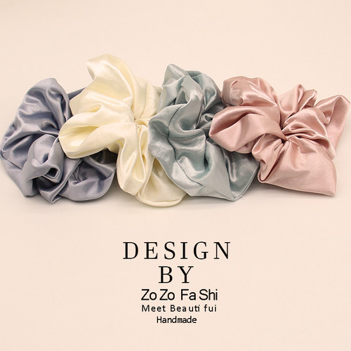 韩系新款缎面光泽感大肠发圈