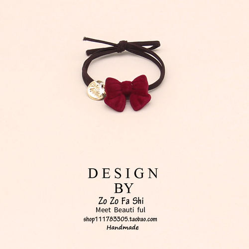 zozo发圈植绒日韩发绳