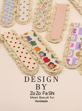 儿童长款田园风魔术贴发箍女童刘海贴魔法贴发贴粘碎发整理神器in