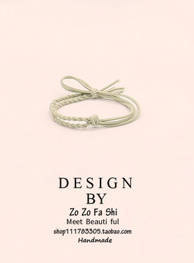 韩国网红ins头绳少女森系高弹力橡皮筋基础打底发圈简约皮套发绳