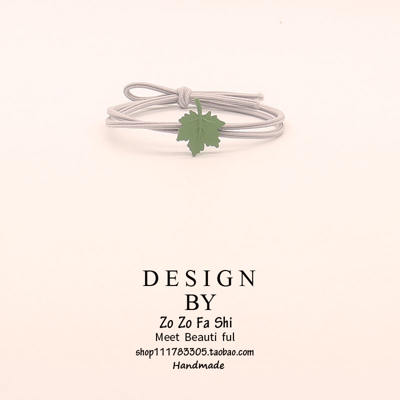 ins韩版可爱网红卡通叶子头绳