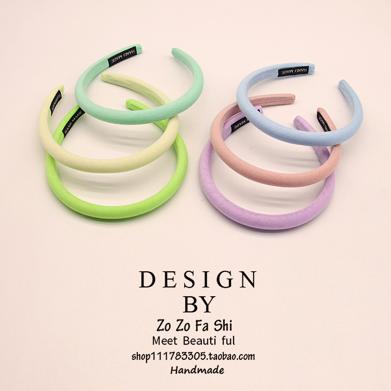 低饱和度彩色发箍洗脸压发女款高颅顶头箍发捆头饰发卡小清新发饰