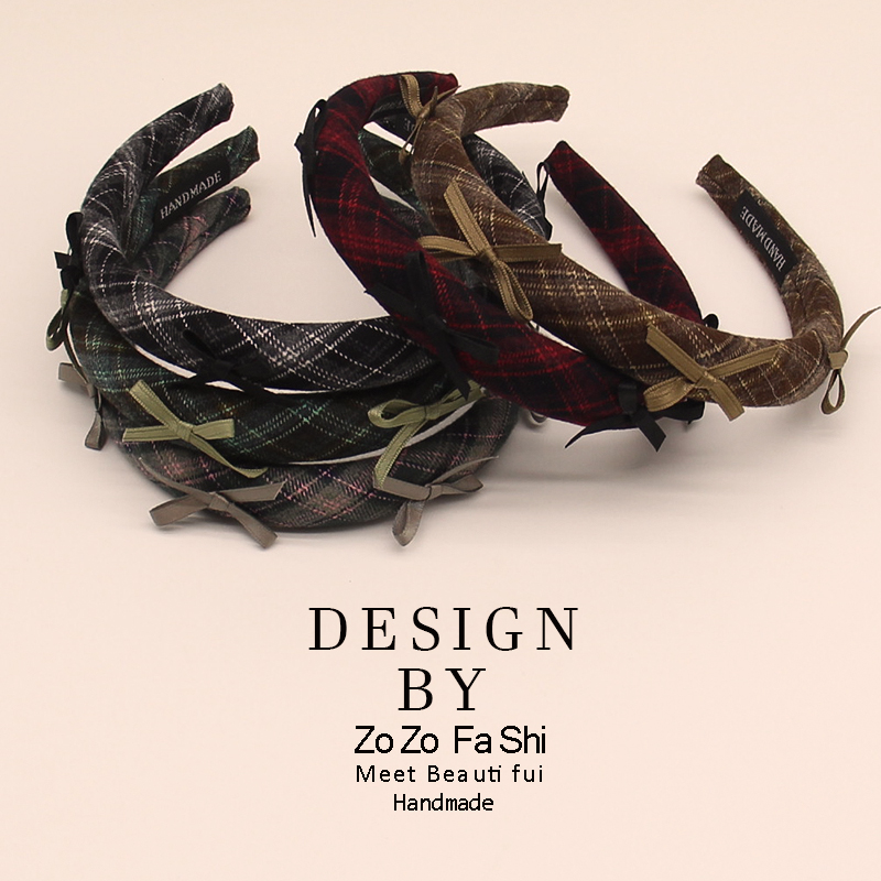 气质大小姐！复古英伦风学院系少女蝴蝶结发箍美式学妹高颅顶头箍