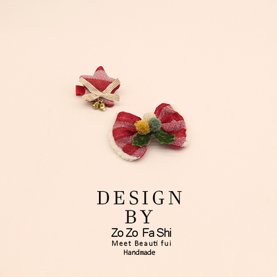 韩版原创圣诞主题发夹边夹