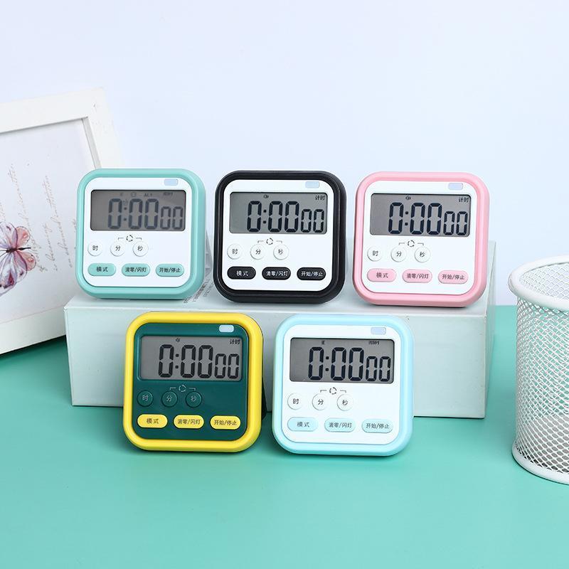 厨房定时器 24H时钟2组闹钟学生做题儿童计时器定时厂家批发