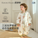 BororoX尼多熊2025宝宝睡袋儿童恒温防踢被秋冬季加厚婴儿睡袋