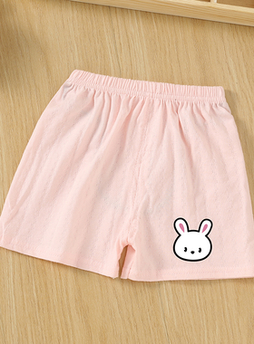 夏季薄款纯棉女童短裤女孩宝宝外穿平角短裤家居裤子宽松柔软睡裤