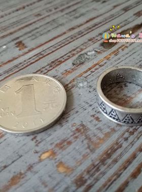 合金仿银出口雕花尾戒戒指小戒圈