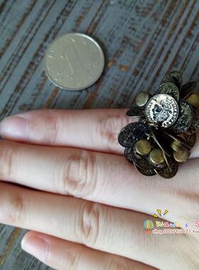 合金仿铜复古做旧欧美风戒指指环