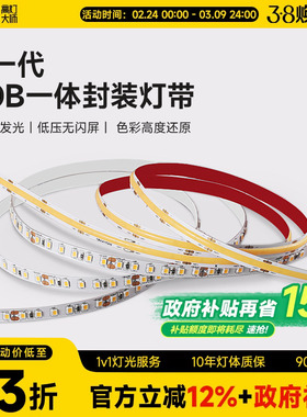 LED贴片灯带cob低压灯带24V伏店铺商用长条家装吊顶线形灯气氛饰