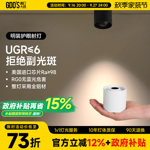 高灯大师防水小角度明装射灯