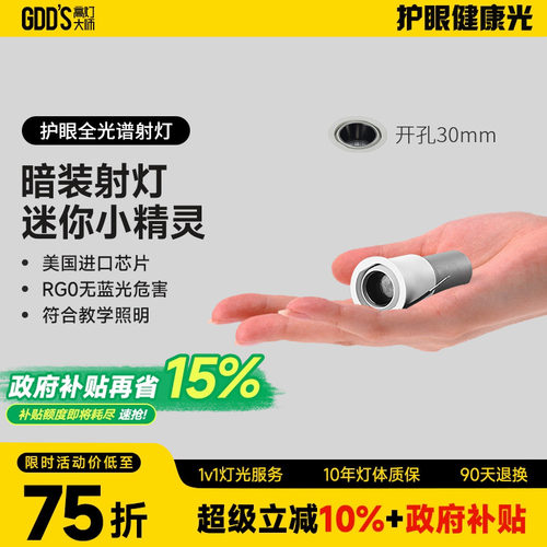 高灯大师迷你全铝材led可摆头cob