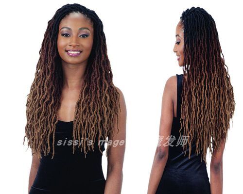 欧美接发 Curly Faux Locs Crochet Braids Hair Soft Dreadlocks