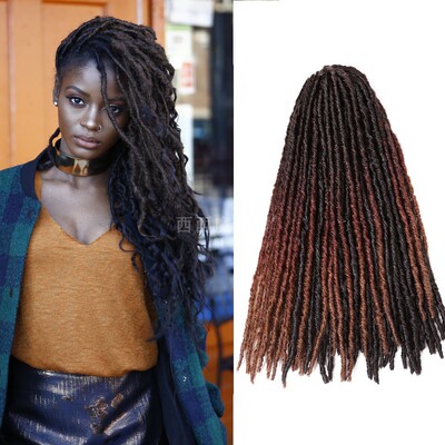 faux locs crochet braids hairsoft dread locs假发脏辫雷鬼辫